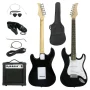 ZenStyle 39" Full-size Electric Guitar with Nylon Carrying Bag and 10W AMP for All-Level Player, Black - Image 3
