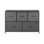 Mainstays  5 Drawer 40" Wide Fabric Storage Dresser for Bedroom, Grey - Image 4