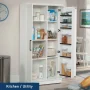 Sauder Homeplus 2-Door Engineered Wood Storage Cabinet in Soft White - Image 2