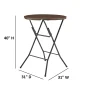 Mainstays 31" Round High-Top Folding Table, Walnut - Image 6