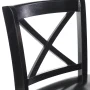 Linon Torino 24" Cross-Back Indoor Wood Counter Stool, Black - Image 6