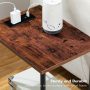 HOOBRO Nightstand 2-Layer End Table with USB Ports and Outlet Living Room Bedroom Rustic Brown BF09UBZ01 - Image 2