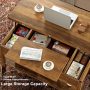 GUNAITO 40.9"Lift Top Coffee Table 4 in 1 Multi-Function Convertible Coffee Table with Hidden Storage Framhouse Coffee Table for Living Room Rustic Brown - Image 5
