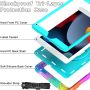 LTROP Case for iPad 9th/ 8th/ 7th Generation (2021/2020/2019), Shockproof 10.2” iPad Cover with Shoulder Strap Pen Holder Swivel Stand, Aqua Teal - Image 2