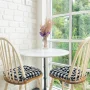 Achim Buffalo Check Polyester/Cotton Tufted Chair Seat Cushions - Black/White - Set of Two - Image 2