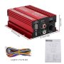 500W 12V 2 Channel Powerful Stereo Audio Power Amplifier HiFi Bass Amp Car Home - Image 6