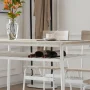Ktaxon Modern Dining Table and Chair Set for 4, 5 Pieces Breakfast Diner Table Set with 4 Chairs and Storage Rack for Kitchen Dining Room, Oak White - Image 6