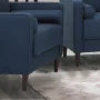 Lifestyle Solutions Lorelei Oversized Chair, Navy Blue Fabric - Image 2