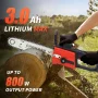 CATGOOD 12" Chainsaw, Portable Electric Chain saws, with 21V Rechargeable 3.0Ah Battery and Charger, for Cutting Tree Wood, 800W - Image 2