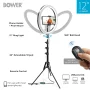 Bower 12” Studio Light USB Power Ball-Head Mount 62" Adjustable Tripod 3 Colors 10 Brightness Levels In-Line Remote - Image 3