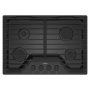 Whirlpool - 30 in. Wide 4 burners Built-In Gas Cooktop with EZ-2-Lift Hinged Cast-Iron Grates - Black - Image 1