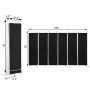 Costway 6-Panel Room Divider Folding Privacy Screen w/Steel Frame Decoration Black - Image 3