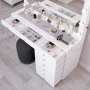 Boahaus Ketevan Lighted Vanity Table with Glass Top | White Premium Design - Image 3