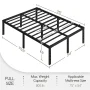 Alden Design Queen 16.5" Metal Platform Bed Frame, No Box Spring Needed, Adult, Black - Image 4