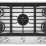 KitchenAid - 36 in. Wide 5 burners Gas Cooktop with Integrated Wok Grate - Stainless Steel - Image 1