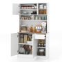 71 Inch Tall Pantry Cabinet with Outlets for Dining Room - Image 3