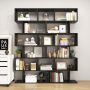 6 Tier S-Shaped Bookshelf Storage Display Bookcase Decor Z-Shelf - White - Image 6