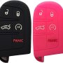 Black Key Case Cover Jacket Silicone Rubber Fob Keyless Remote Holder Skin fit for Jeep Fiat Dodge Smart Remote Key Case - Image 4