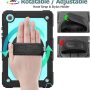 SEYMAC stock Case for Samsung Galaxy Tab A7 10.4 2022/2020 with Screen Protector, 360 Rotating Stand & Hand Strap, Drop-Proof Case for Galaxy Tab A7 10.4'' (T503/T509/T500/T505/T507), Black - Image 1