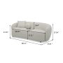 Better Homes & Gardens Juliet Curved Sofa, 80.31 in, Ivory - Image 3