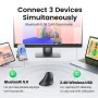 UGREEN Vertical Mouse Wireless Bluetooth5.0 2.4G Ergonomic 4000DPI 6 Mute Buttons for MacBook Tablet Laptops Computer PC Mice - Image 5