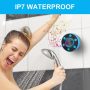 Bluetooth Shower Speakers, Portable Wireless Outdoor Speaker with HD Sound, Bluetooth Speaker with 8H Playtime, FM Radio, Handsfree LED Light Show with Suction Cup, IPX7 Waterproof for Travel/Party - Image 6