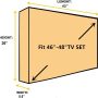 A1Cover Outdoor 46" TV Set Cover,Scratch Resistant Liner Protect LED Screen Best-Compatible with Standard Mounts and Stands (Black) … - Image 6