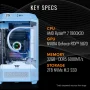 Thermaltake - LCGS Reactor 7870H Gaming Desktop AMD Ryzen 7 7800X3D 2023 32GB DDR5 Memory NVIDIA GeForce RTX 5070 2TB NVMe M.2 - Blue - Image 2