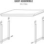 Tribesigns Computer Desk, 55 inch Large Office Desk Computer Table Study Writing Desk for Home Office, Walnut + White Leg - Image 2
