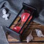 Hourglass Timer with Red Sand, 45 Minute Wooden Frame - Image 3