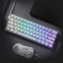 Redragon K630 Dragonborn 60% Wired RGB Gaming Keyboard, 61 Keys Compact Mechanical Keyboard with Linear Red Switch, Pro Driver Support, White - Image 2