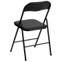 Madison 33 in. Black 5-Piece Folding Card Table and Chair Set - Image 6