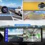 Portable Wireless Carplay With 2.5K Camera, 1080P Back Cam 9.3inches Ultra HD Android Auto Car Play Screen For Car DVR Loop Recording, Bluetooth GPS Navigation Touch Drive Screen With FM Radio System - Image 2