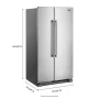 Maytag - 36 in. Wide 25 cu. ft. Side-by-Side Refrigerator with Humidity-Controlled FreshLock Crisper - Fingerprint-Resistant Stainless Finish - Image 4