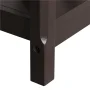 Renwick Modern X Design Wood End Table with Storage Shelf for Living Room, Espresso - Image 5