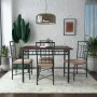 Mainstays Louise Traditional 5-Piece Wood & Metal Dining Set, Deep Walnut - Image 6