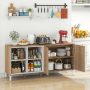 63 Inches Buffet Sideboard with 4 Compartments and Push-to-Open Cabinet - Image 1