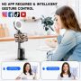 Auto Face Tracking Tripod with 2 Selfie Ring Light, 360° Rotation Face Body - Image 5