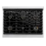 ZLINE - 36 in. Wide 6 Burner Autograph 5.2 cu. ft. Freestanding Paramount Dual Fuel Range with Nickel Helix Handle - Stainless Steel - Image 4