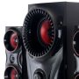 beFree Sound BFS-99X 2.1 Channel Multimedia Entertainment Shelf Bluetooth Speaker System in Red - Image 5