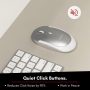 Macally Wireless Bluetooth Mouse for Mac and PC - (DPI 800/1200/1600) Silent Wireless Mouse - Mac Compatible Wireless Apple Mouse - White Laptop Mouse Bluetooth for MacBook Pro, iPad, PC - Silver - Image 6