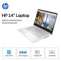 HP - 14" Laptop - Intel N150 Processor - 4GB Memory - 128GB UFS - Natural Silver - Image 2