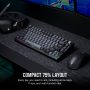 CORSAIR - K65 PLUS RGB 75% Wireless Mechanical Pre-Lubricated MLX Red Linear Switch Gaming Keyboard with Hot-Swappable Switches - Black/Gray - Image 3