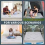 NAIZEA Black Full Size Japanese Futon Floor Mattress, Foldable Tatami Mat Portable Dormitory Sleeping Pad - Image 5