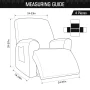 TAOCOCO Stretch Recliner Chair Slipcovers for Armchair, 4-Pieces Reclining Sofa Cover Black - Image 2