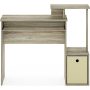 Furinno Econ Multipurpose Home Office Computer Writing Desk-Color:Sonoma Oak/Ivory - Color: Dark Walnut - Image 2