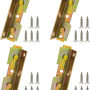 4 Set Bed Frame Rail Fitting Brackets Woodworking Connector Accessories Hardware - Image 1