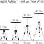 VANKYO Aluminum Tripod Projector Stand, Adjustable Laptop Stand, Multi-Function Stand, Computer Stand Adjustable Height 17'' to 46'' for Laptop with Plate and Carrying Bag (Silver) - Image 6