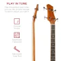 Best Choice Products 22-Fret Full Size Acoustic Electric Bass Guitar w/ 4-Band Equalizer, Truss Rod, Padded Gig Bag - Blue - Image 5