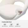 Savas Ivory Upholstered 18 in.-21 in. H Adjustable Height Task Chair with Gold Metal Base and Open Back Design - Image 5